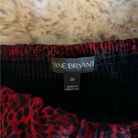 LANE BRYANT Red Leopard Print Strapless Top Size 20 - Picture 2 of 7